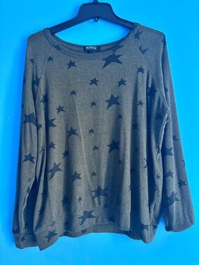 Buffalo David Bitton Olive Green Knit Crewneck